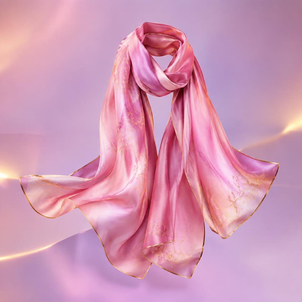 Rose Silk Scarf